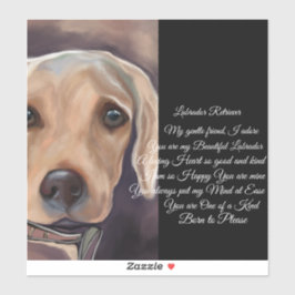 Labrador Retriever Poëzie Sticker