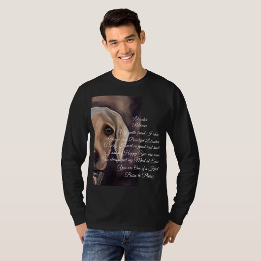 Labrador Retriever Poëzie T-shirt (Voorkant volledig)