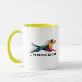 Labrador retriever poligonal en amarillo y azul mok (Links)