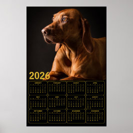 Labrador Retriever Portret met 2026 Agenda Poster