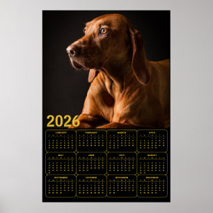 Labrador Retriever Portret met 2026 Agenda Poster