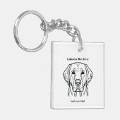Labrador Retriever Portret Sleutelhanger (Voorkant Links)