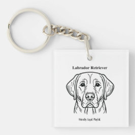 Labrador Retriever Portret Sleutelhanger