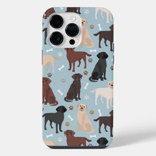 Labrador Retriever poten en botten iPhone Hoesje (Achterkant)