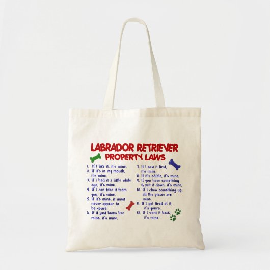 LABRADOR RETRIEVER Property Wetten Tote Bag (Voorkant)