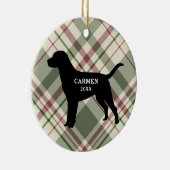Labrador Retriever Pset-kerstversiering Keramisch Ornament (Rechts)