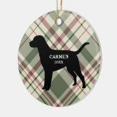 Labrador Retriever Pset-kerstversiering Keramisch Ornament (Links)