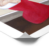 Labrador Retriever Puppies kerstwerk Poster (Hoek)