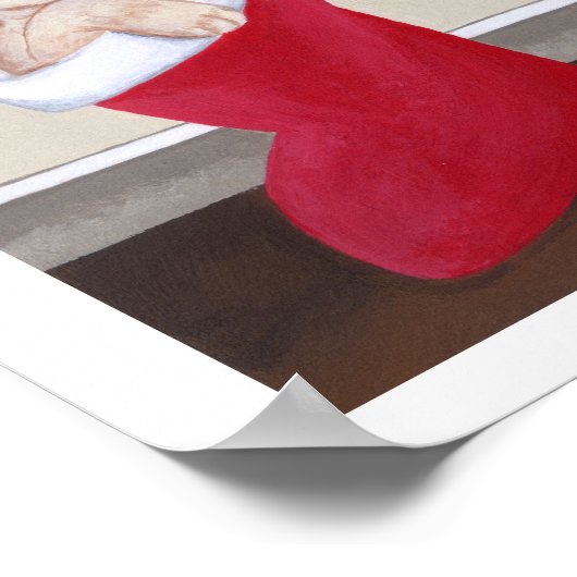 Labrador Retriever Puppies kerstwerk Poster (Hoek)