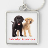 Labrador Retriever Puppies Premium Sleutelhanger (Voorkant)