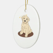 Labrador Retriever Puppy Angel Halo Keramisch Ornament (Links)