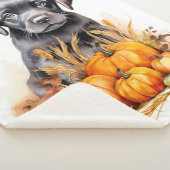 Labrador Retriever Puppy Autumn Pumpkins Hondenlie Sherpa Deken (3/4)