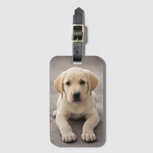 Labrador Retriever Puppy Bagagelabel (Voorkant (verticaal))