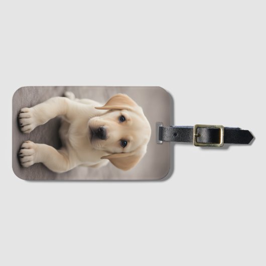 Labrador Retriever Puppy Bagagelabel (Voorkant (horizontaal))