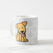 Labrador Retriever puppy dog zit gouden schattige  Koffiemok (Voorkant links)