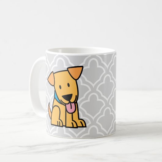 Labrador Retriever puppy dog zit gouden schattige  Koffiemok (Voorkant links)