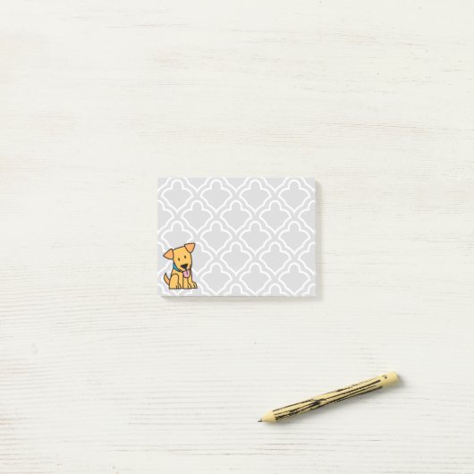 Labrador Retriever puppy dog zit gouden schattige Post-it® Notes (Op bureau)