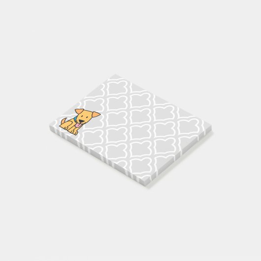 Labrador Retriever puppy dog zit gouden schattige  Post-it® Notes (Schuin)