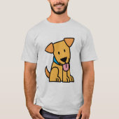 Labrador Retriever puppy dog zit gouden schattige  T-shirt (Voorkant)