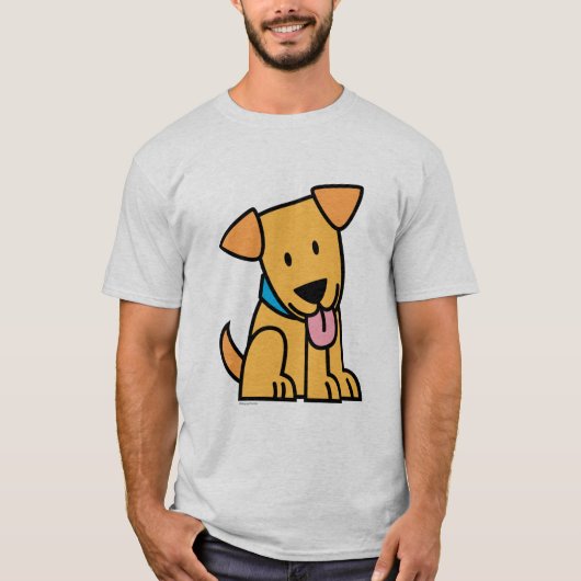 Labrador Retriever puppy dog zit gouden schattige  T-shirt (Voorkant)