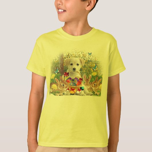 Labrador Retriever Puppy Easter Hunt T-shirt (Voorkant)
