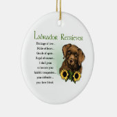 Labrador Retriever Puppy Erfgoed Cadeaus Keramisch Ornament (Rechts)