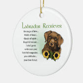 Labrador Retriever Puppy Erfgoed Cadeaus Keramisch Ornament (Links)