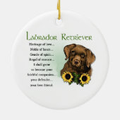 Labrador Retriever Puppy Erfgoed Cadeaus Keramisch Ornament (Achterkant)
