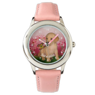 Labrador Retriever Puppy Fantasy Art op maat Horloge