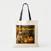 Labrador Retriever Puppy Halloween Canvas tas (Voorkant)