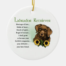 Labrador Retriever Puppy Heritage Giften Keramisch Ornament
