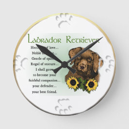 Labrador Retriever Puppy Heritage Giften Ronde Klok