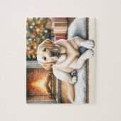 Labrador Retriever Puppy Hond Geel Lab Kerstmis Legpuzzel (Verticaal)