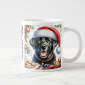 Labrador Retriever Puppy Hond & Kerstkoekjes Grote Koffiekop (Rechts)