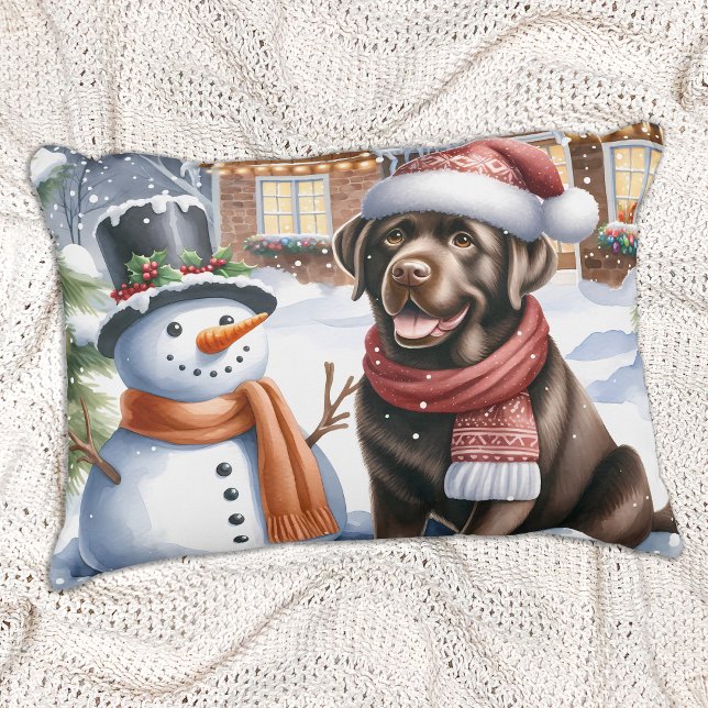 Labrador Retriever Puppy Hondenliefhebber Kerst Decoratief Kussen (Creator heeft geüpload)