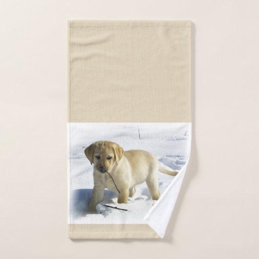 Labrador Retriever Puppy Kerstmis Bad Handdoek (Handdoek)