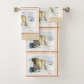 Labrador Retriever Puppy Kerstmis Bad Handdoek (Insitu)
