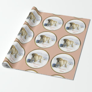 Labrador Retriever Puppy Kerstmis Cadeaupapier