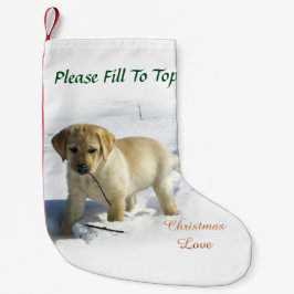 Labrador Retriever Puppy Kerstmis Kleine Kerstsok