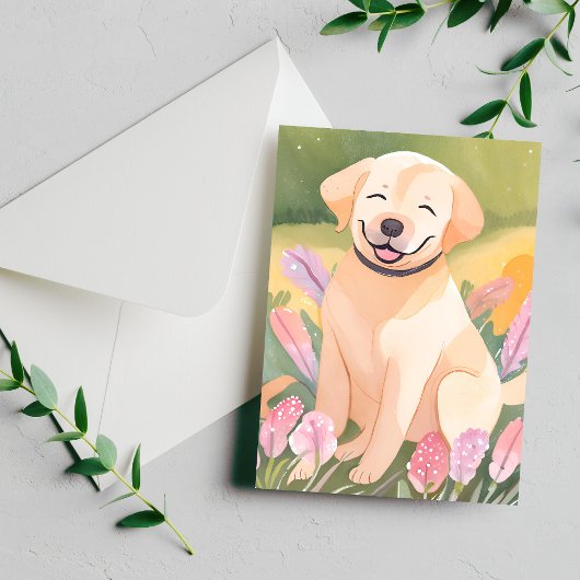 Labrador Retriever Puppy | Lab Dog Schattigee Wate Briefkaart