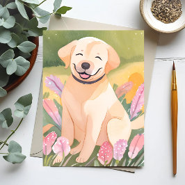 Labrador Retriever Puppy | Lab Hond Mooie Waterver Briefkaart
