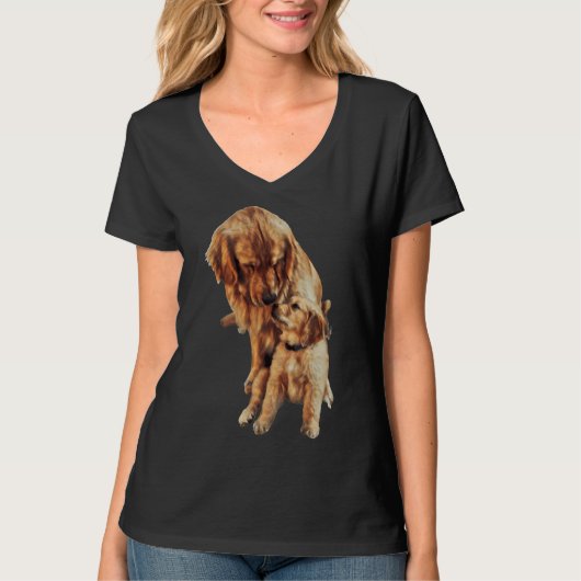 Labrador Retriever Puppy Met Moeder T-shirt (Voorkant)