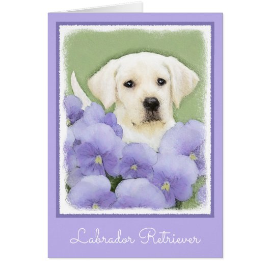 Labrador Retriever Puppy Painting Original Dog Art (Voorkant)