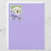 Labrador Retriever Puppy Painting Original Dog Art (Voorkant / Achterkant)