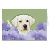 Labrador Retriever Puppy Painting Original Dog Art (Voorkant Horizontaal)