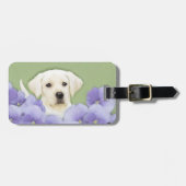 Labrador Retriever Puppy Painting Original Dog Art Bagagelabel (Voorkant horizontaal)