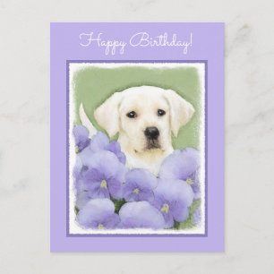 Labrador Retriever Puppy Painting Original Dog Art Briefkaart
