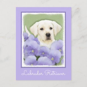 Labrador Retriever Puppy Painting Original Dog Art Briefkaart