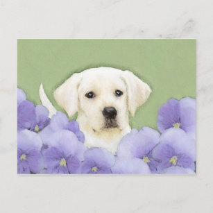 Labrador Retriever Puppy Painting Original Dog Art Briefkaart
