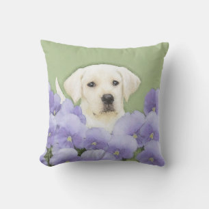 Labrador Retriever Puppy Painting Original Dog Art Buitenkussen